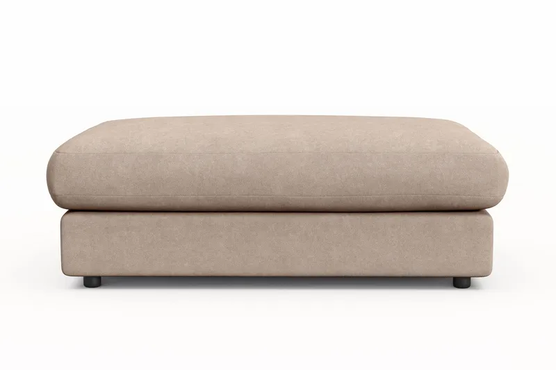 Adelsö by Gynning Rektangulær Fotskammel i stoff, Beige