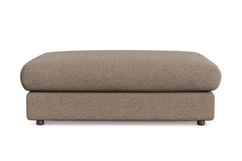 Adelsö by Gynning Rektangulær Fotskammel i stoff, Brun