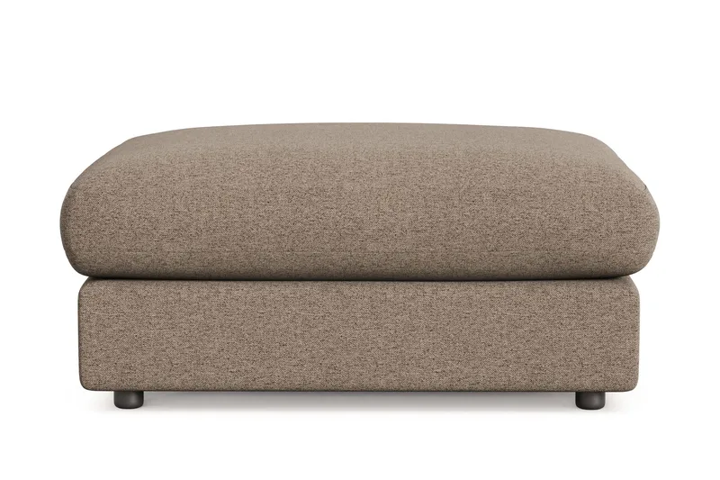 Adelsö by Gynning Rektangulær Fotskammel i stoff, Brun