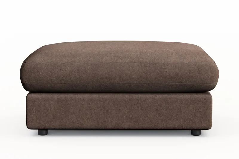 Adelsö by Gynning Rektangulær Fotskammel i stoff, Brun