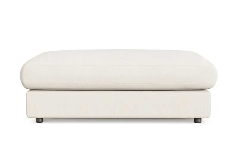 Adelsö by Gynning Rektangulær Fotskammel i stoff, Lys beige