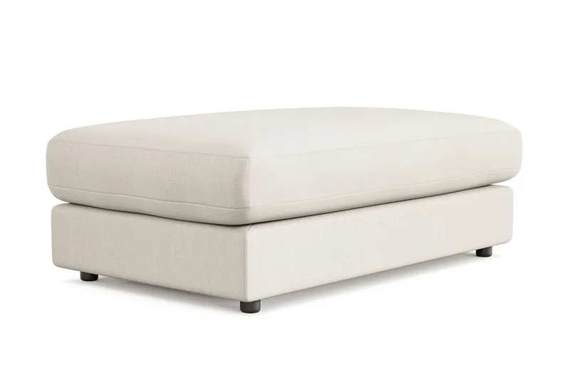 Adelsö by Gynning Rektangulær Fotskammel i stoff - Lys beige - Møbler - Stoler - Krakk - Fotskammel