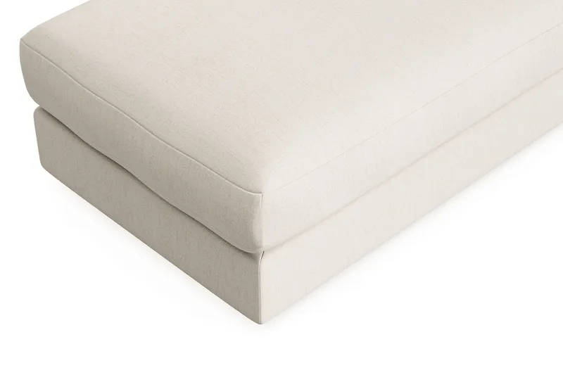 Adelsö by Gynning Rektangulær Fotskammel i stoff - Lys beige - Møbler - Stoler - Krakk - Fotskammel