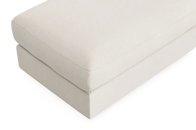 Adelsö by Gynning Rektangulær Fotskammel i stoff - Lys beige - Møbler - Stoler - Krakk - Fotskammel