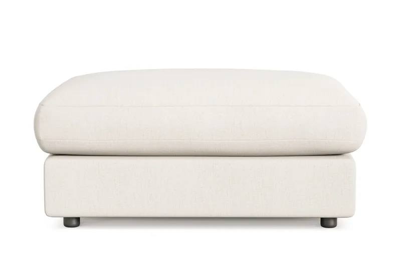 Adelsö by Gynning Rektangulær Fotskammel i stoff, Lys beige