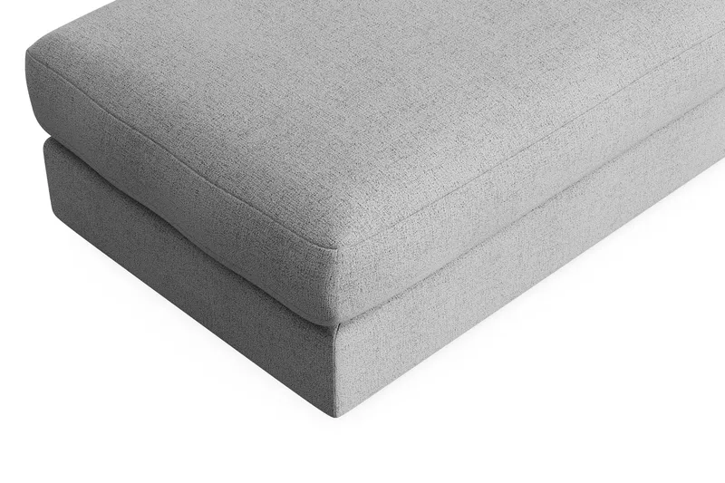 Adelsö by Gynning Rektangulær Fotskammel i stoff - Lysegrå - Møbler - Stoler - Krakk - Fotskammel