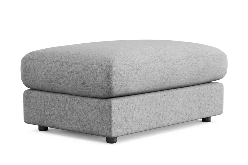 Adelsö by Gynning Rektangulær Fotskammel i stoff - Lysegrå - Møbler - Stoler - Krakk - Fotskammel