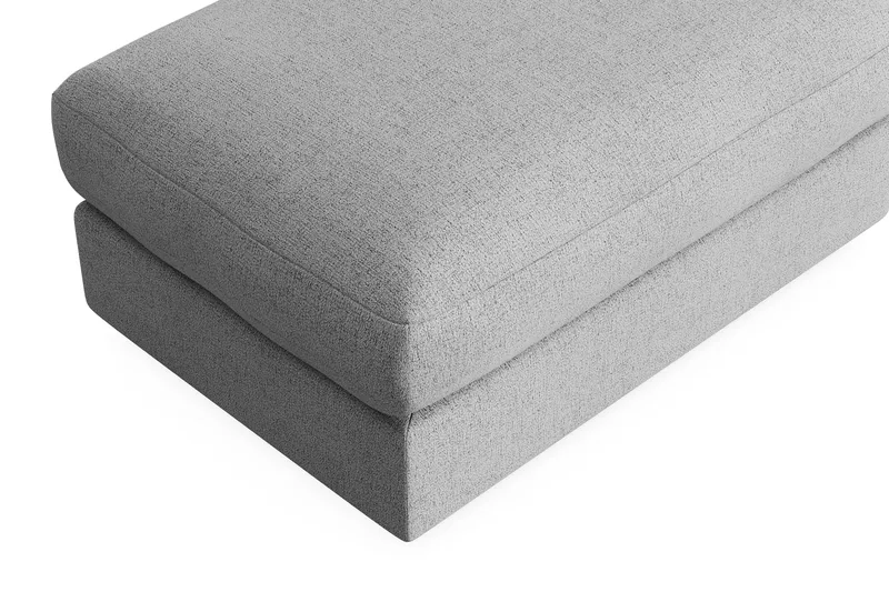 Adelsö by Gynning Rektangulær Fotskammel i stoff - Lysegrå - Møbler - Stoler - Krakk - Fotskammel