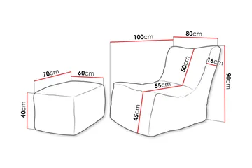 Afridi Sittepuff Utendørs 100 cm - Beige - Møbler - Stoler - Krakk - Puff