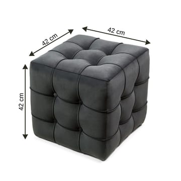 Ameias Sittepuff 42 cm - Grå - Møbler - Stoler - Krakk - Puff