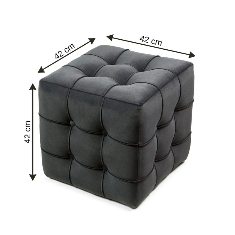 Ameias Sittepuff 42 cm - Grå - Møbler - Stoler - Krakk - Puff