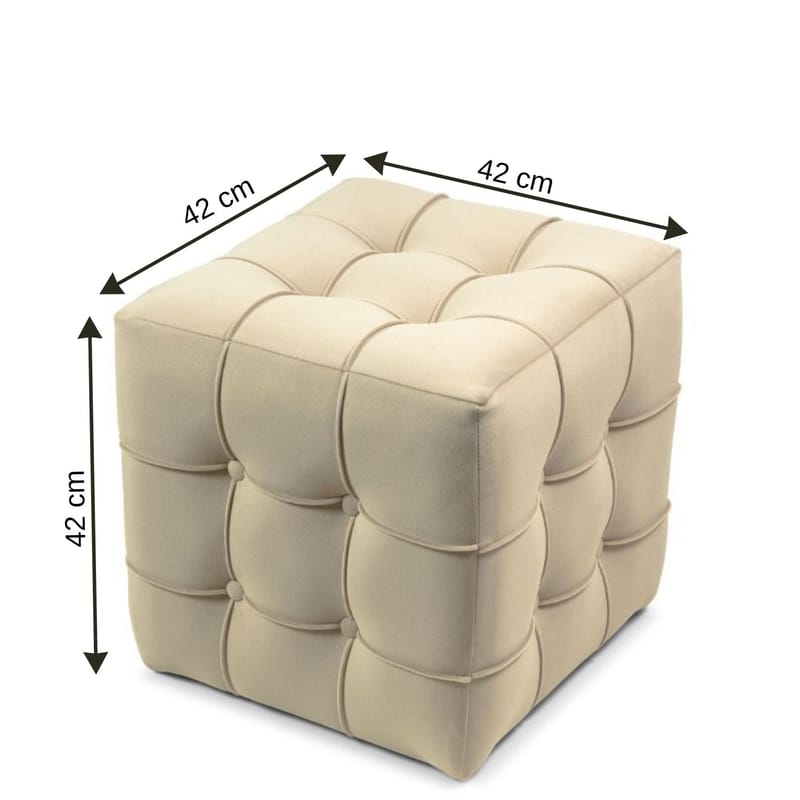 Ameias Sittepuff 42 cm - Krem - Møbler - Stoler - Krakk - Puff