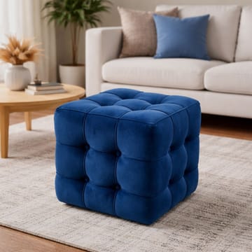 Ameias Sittepuff 42 cm - Marineblå - Møbler - Stoler - Krakk - Puff