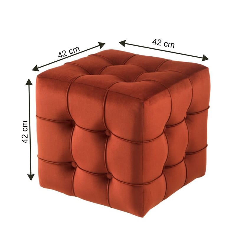 Ameias Sittepuff 42 cm - Oransje - Møbler - Stoler - Krakk - Puff