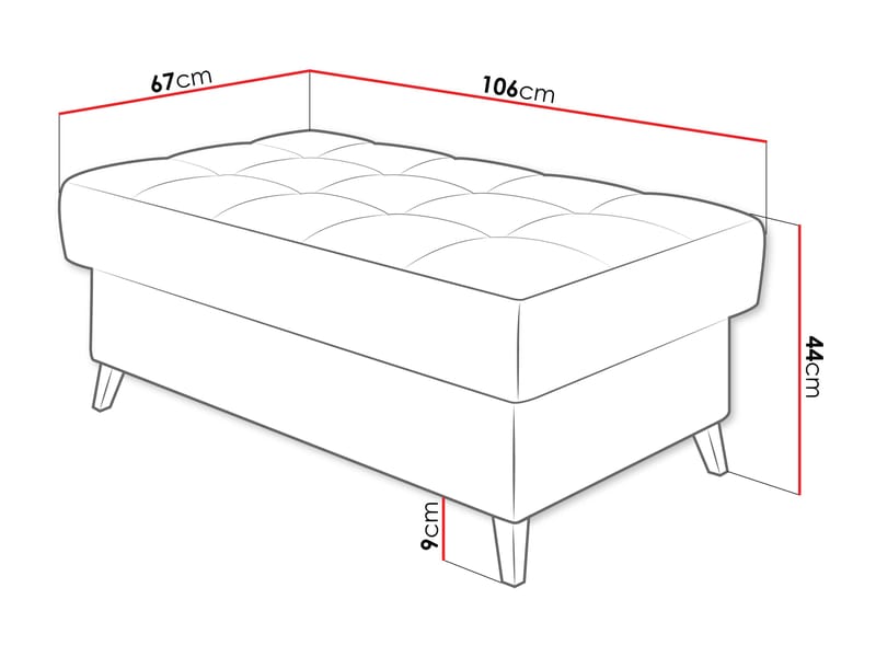 Amshyttan Fotskammel 106 cm - Beige - Møbler - Stoler - Krakk - Puff