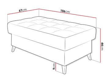 Amshyttan Fotskammel 106 cm - Rosa - Møbler - Stoler - Krakk - Fotskammel