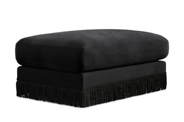 Arken Lyx Rektangulær Fotskammel i fløyel - Svart - Møbler - Stoler - Krakk - Fotskammel