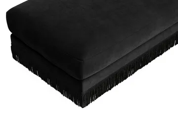 Arken Lyx Rektangulær Fotskammel i fløyel - Svart - Møbler - Stoler - Krakk - Fotskammel