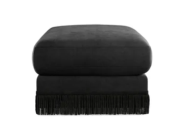 Arken Lyx Rektangulær Fotskammel i fløyel - Svart - Møbler - Stoler - Krakk - Fotskammel