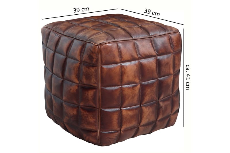 Brandan Sittepuff - Brun - Møbler - Stoler - Krakk