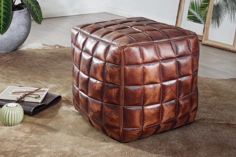 Brandan Sittepuff - Brun - Møbler - Stoler - Krakk