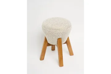 Brenric Howard fotpall 38 cm - Krem/Valnøtt - Møbler - Stoler - Krakk - Fotskammel