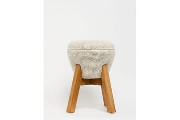 Brenric Howard fotpall 38 cm - Krem/Valnøtt - Møbler - Stoler - Krakk - Fotskammel
