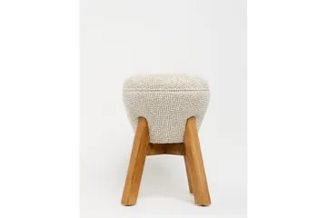 Brenric Howard fotpall 38 cm - Krem/Valnøtt - Møbler - Stoler - Krakk - Fotskammel