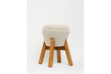 Brenric Howard fotpall 38 cm - Krem/Valnøtt - Møbler - Stoler - Krakk - Fotskammel