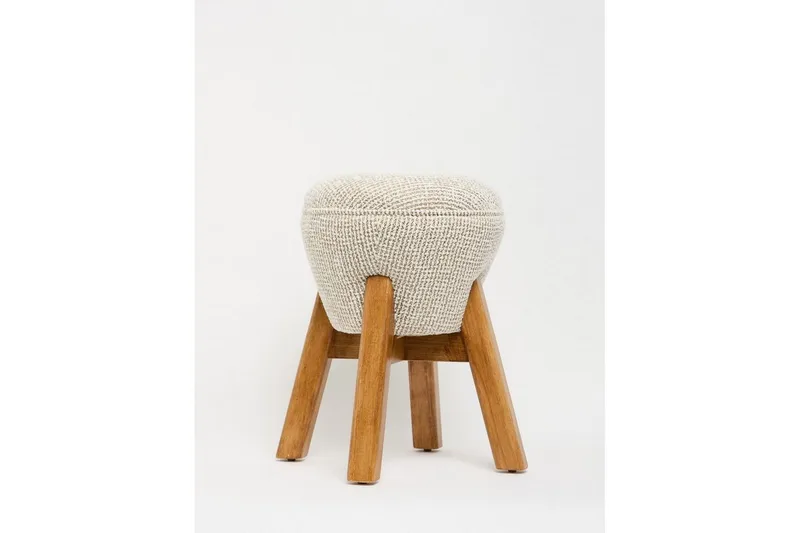 Brenric Howard fotpall 38 cm, Krem/Valnøtt