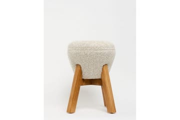 Brenric Howard fotpall 38 cm - Krem/Valnøtt - Møbler - Stoler - Krakk - Fotskammel