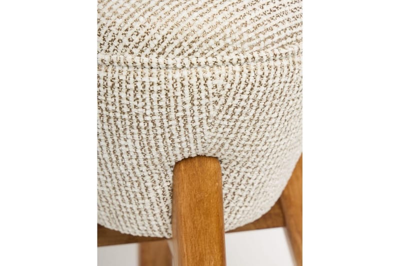 Brenric Howard fotpall 38 cm - Krem/Valnøtt - Møbler - Stoler - Krakk - Fotskammel