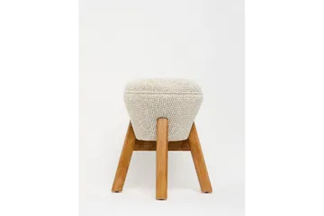 Brenric Howard fotpall 38 cm - Krem/Valnøtt - Møbler - Stoler - Krakk - Fotskammel