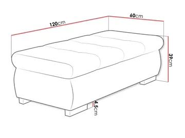 Cerys Fotskammel 120 cm - Beige - Møbler - Stoler - Krakk - Fotskammel