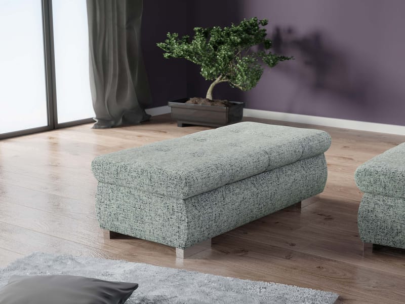 Cerys Fotskammel 120 cm - Grå - Møbler - Stoler - Krakk - Fotskammel