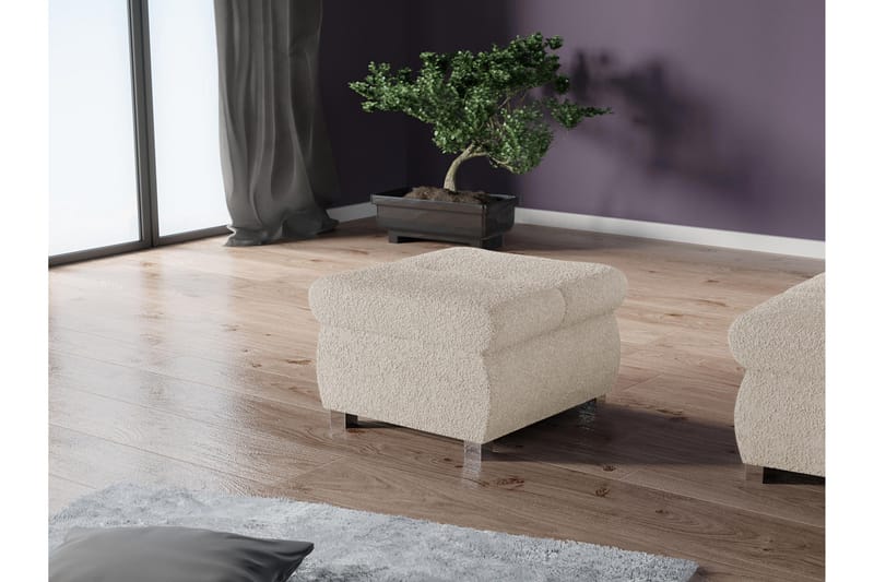 Cerys Fotskammel 60 cm - Beige - Møbler - Stoler - Krakk - Fotskammel
