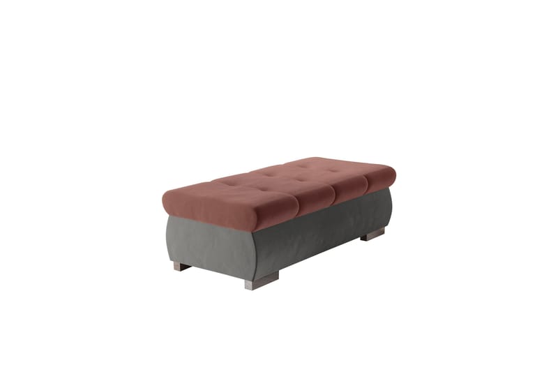 Cerys Fotskammel 60 cm, Grå/Rosa