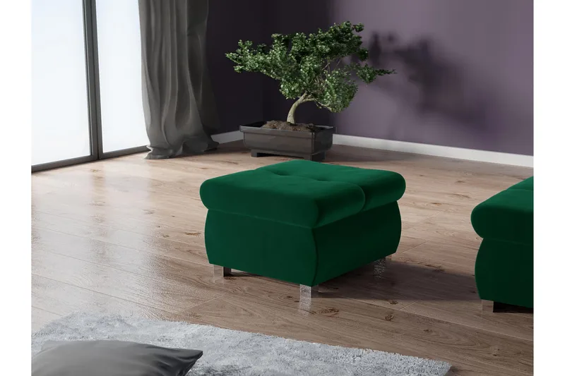 Cerys Fotskammel 60 cm - Grønn - Møbler - Stoler - Krakk - Fotskammel