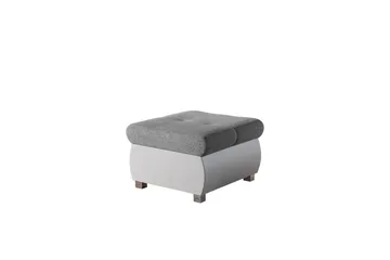 Cerys Fotskammel 60 cm - Hvit / Grå - Møbler - Stoler - Krakk - Fotskammel
