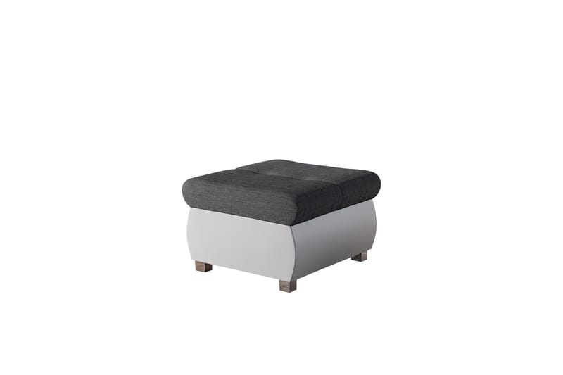 Cerys Fotskammel 60 cm, Hvit/Mørk grå