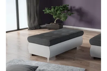 Cerys Fotskammel 60 cm - Hvit/Mørk grå - Møbler - Stoler - Krakk - Fotskammel