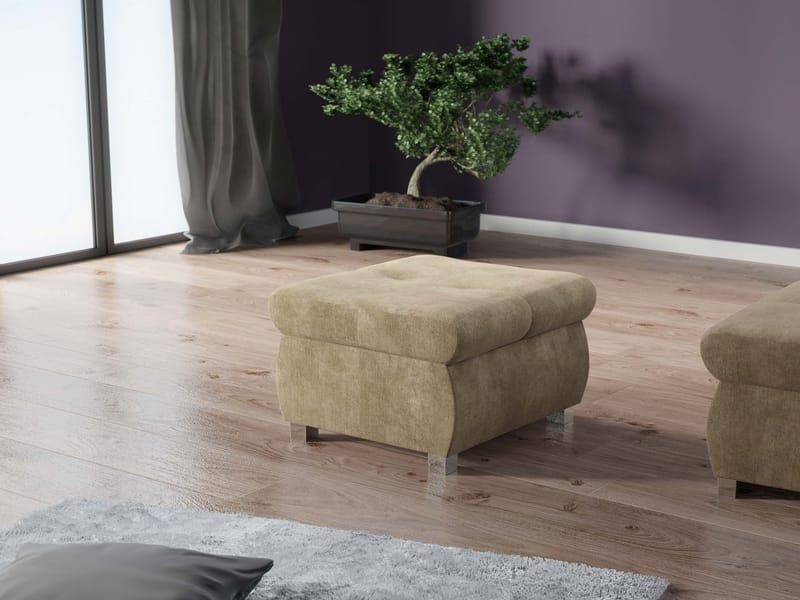 Cerys Fotskammel - beige - Møbler - Stoler - Krakk - Puff