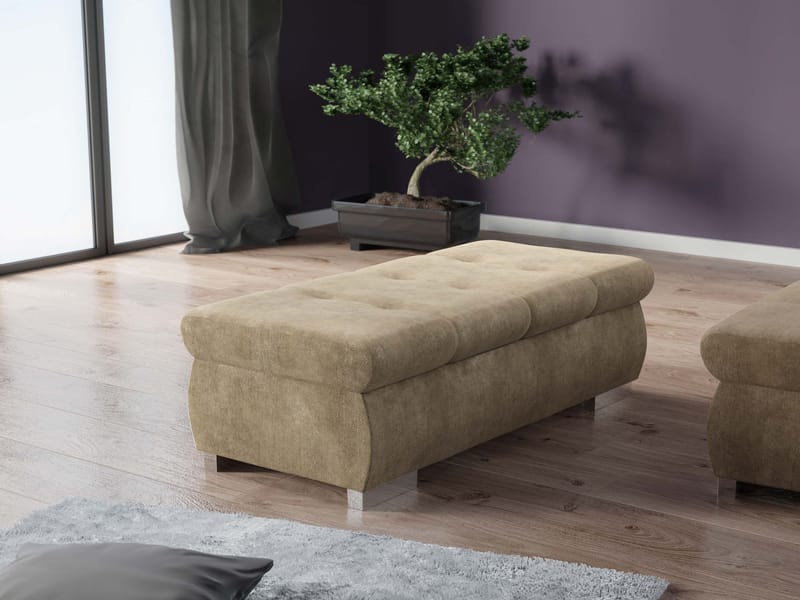 Cerys Fotskammel - beige - Møbler - Stoler - Krakk - Puff