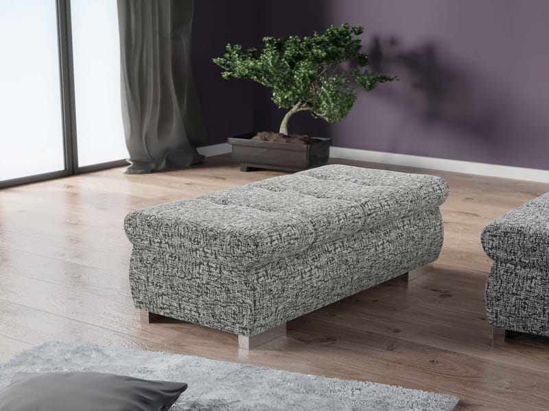 Cerys Fotskammel - grå - Møbler - Stoler - Krakk - Puff