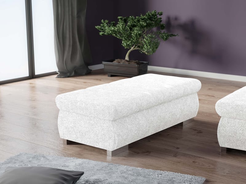 Cerys Fotskammel - hvit - Møbler - Stoler - Krakk - Puff