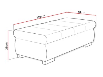 Cillo Fotskammel 120 cm - Møbler - Stoler - Krakk - Puff