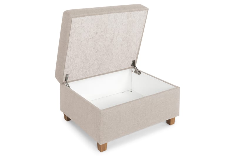 Crazy Fotskammel med Oppbevaring 80x65 - Beige - Møbler - Stoler - Krakk - Fotskammel