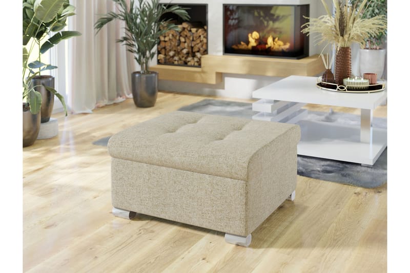 Dynir Fotpall 68 cm - Beige - Møbler - Stoler - Krakk - Fotskammel