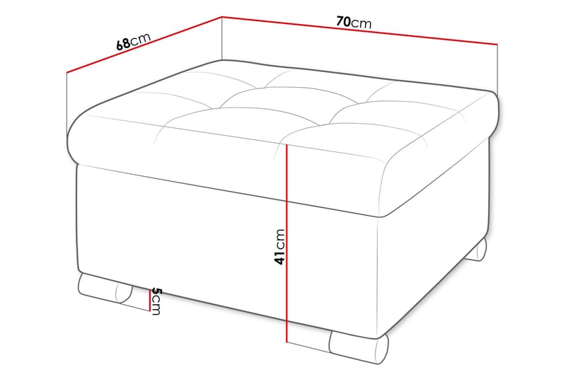Dynir Fotpall 68 cm - Grønn - Møbler - Stoler - Krakk - Fotskammel