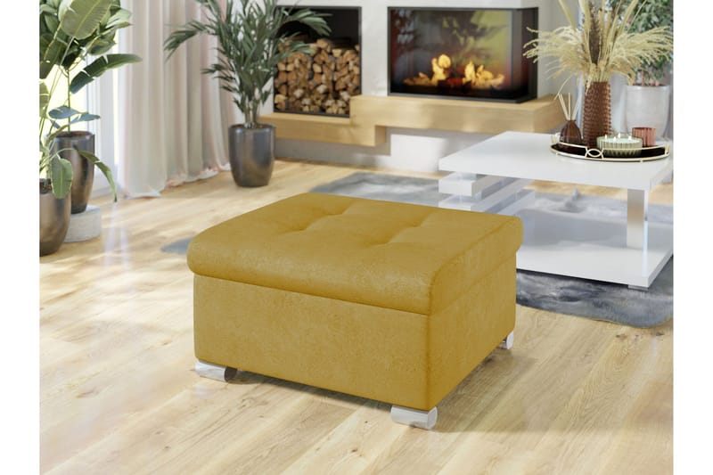 Dynir Fotpall 68 cm - Gul - Møbler - Stoler - Krakk - Fotskammel